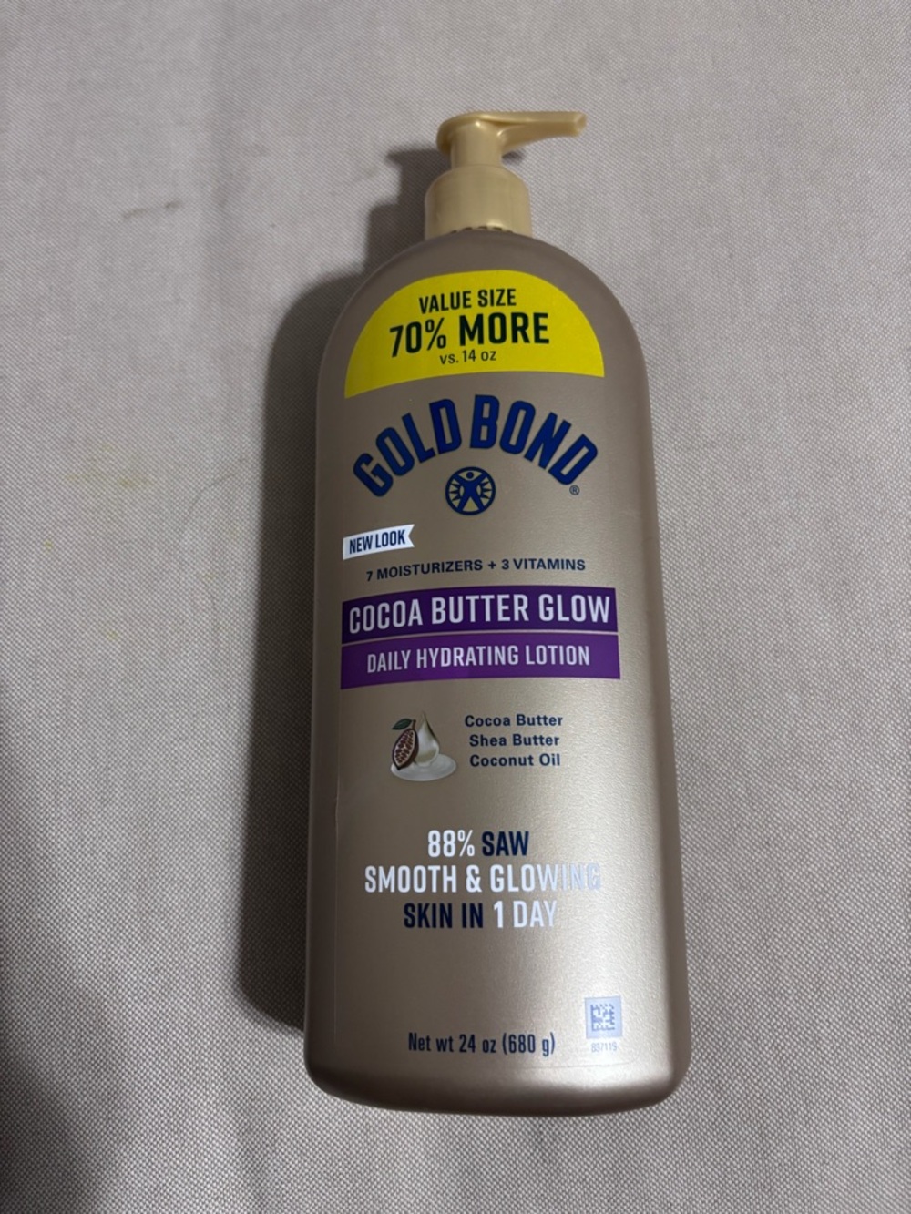 Gold Bond Cocoa Butter Glow Daily Hydrating Lotion - Big Bottle